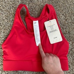 High impact sports bra with phone holder
